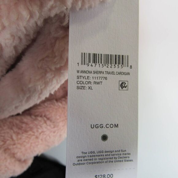 UGG ANNONA SHERPA TRAVEL CARDIGAN IN ROSEWATER - Picture 6 of 9